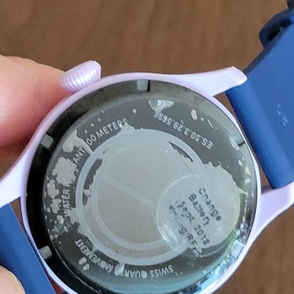 ESQ by Movado One Watch Unisex 42mm Purple Silicone Blue Band ES.50.3.29.569 New main image 5
